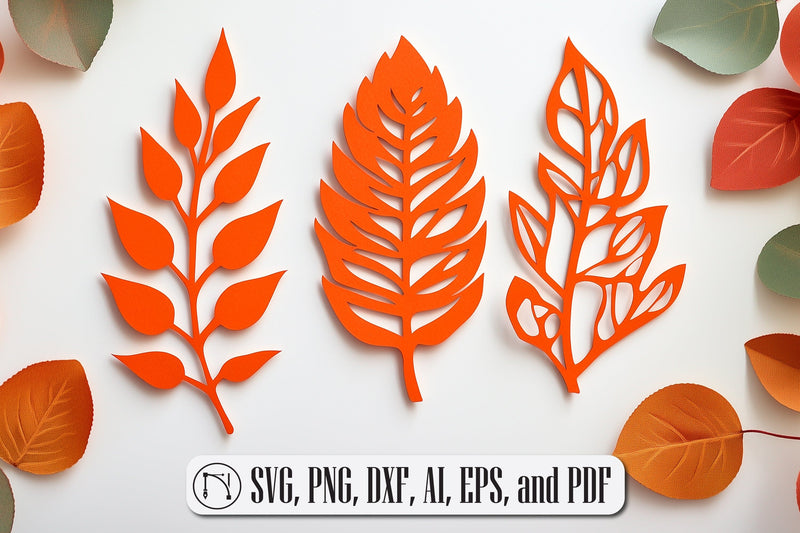 Paper Cut Fall Leaves SVG cut file SVG MD JOYNAL ABDIN 