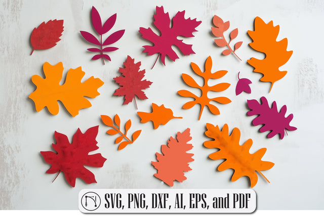 Paper Cut Fall Leaves SVG cut file SVG MD JOYNAL ABDIN 