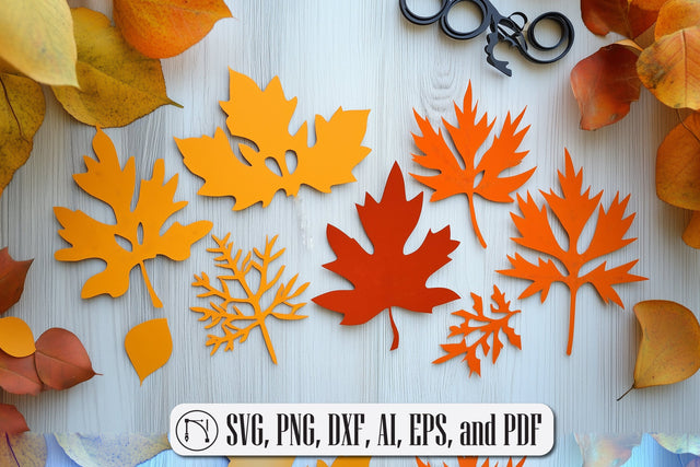 Paper Cut Fall Leaves SVG Cut File SVG MD JOYNAL ABDIN 