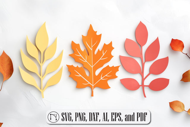 Paper Cut Fall Leaves SVG Cut File SVG MD JOYNAL ABDIN 