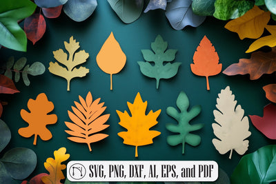 Paper Cut Fall Leaves SVG cut file SVG MD JOYNAL ABDIN 