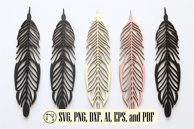 Paper Cut Feather SVG Bundle SVG MD JOYNAL ABDIN 