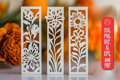 Paper Cut Floral Bookmarks SVG Cut File SVG MD JOYNAL ABDIN 