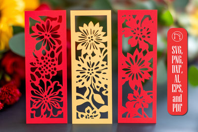 Paper Cut Floral Bookmarks SVG Cut File SVG MD JOYNAL ABDIN 