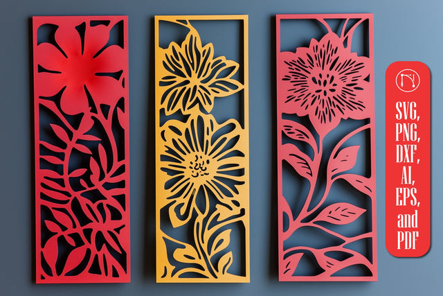 Paper Cut Floral Bookmarks SVG Cut File SVG MD JOYNAL ABDIN 