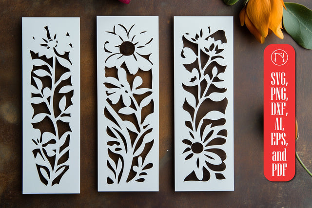 Paper Cut Floral Bookmarks SVG Cut File SVG MD JOYNAL ABDIN 
