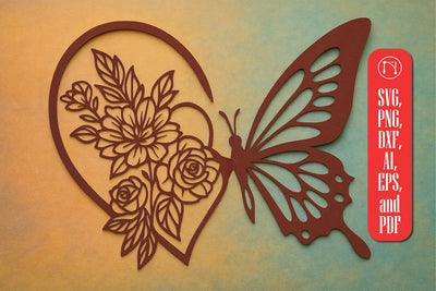 Paper Cut Floral Butterfly SVG Cut File SVG MD JOYNAL ABDIN 