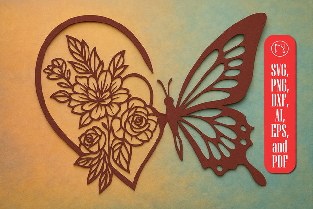 Paper Cut Floral Butterfly SVG Cut File SVG MD JOYNAL ABDIN 