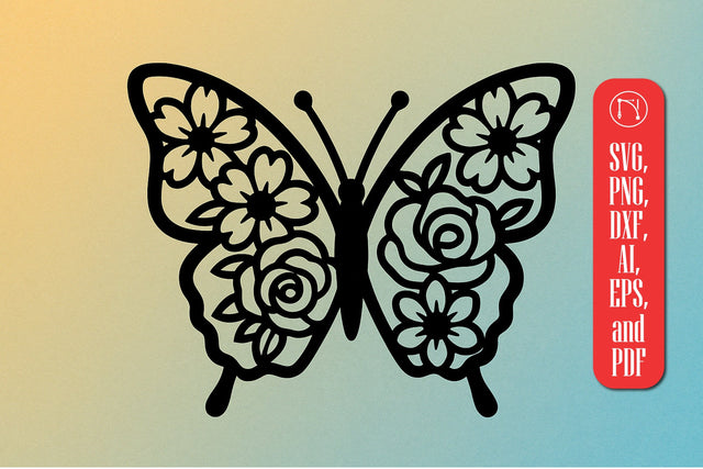 Paper Cut Floral Butterfly SVG Cut File SVG MD JOYNAL ABDIN 