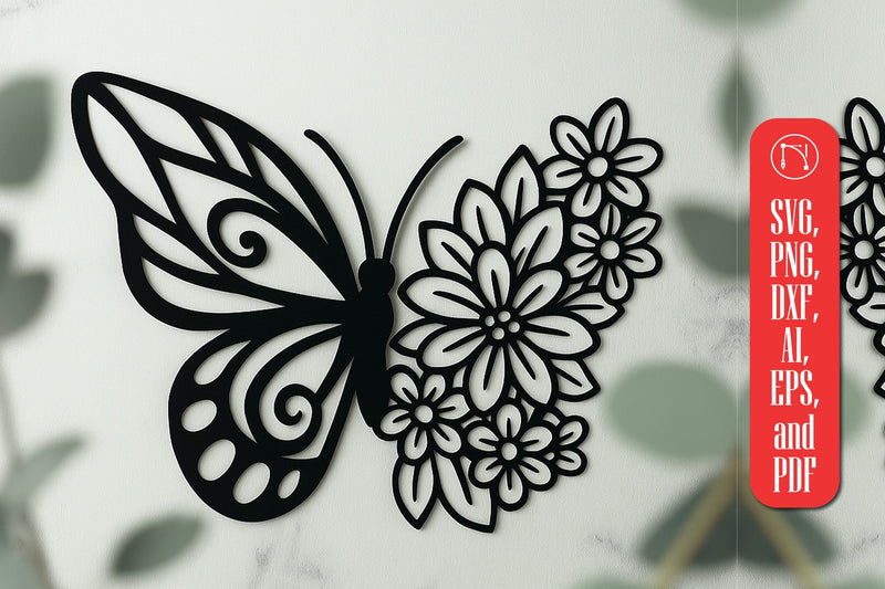 Paper Cut Floral Butterfly SVG Cut File SVG MD JOYNAL ABDIN 