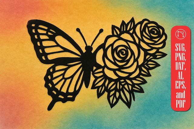 Paper Cut Floral Butterfly SVG Cut File SVG MD JOYNAL ABDIN 