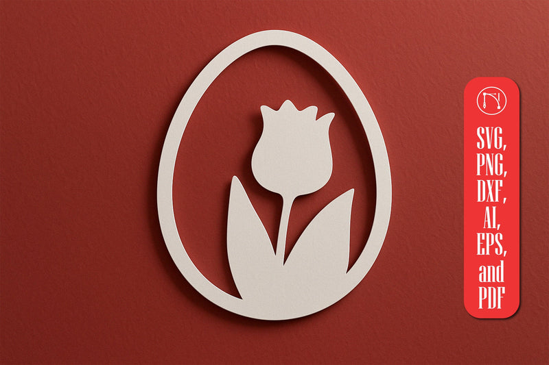 Paper Cut Floral Egg SVG Cut File SVG MD JOYNAL ABDIN 