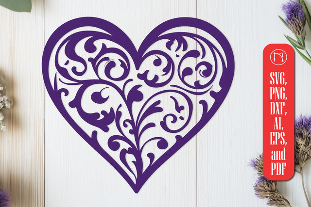 Paper cut floral Heart SVG cut file SVG MD JOYNAL ABDIN 