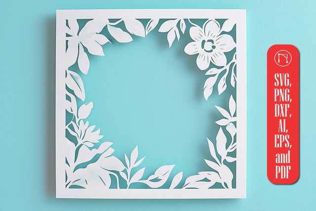 Paper-Cut Floral Photo Frame SVG Cut File SVG MD JOYNAL ABDIN 