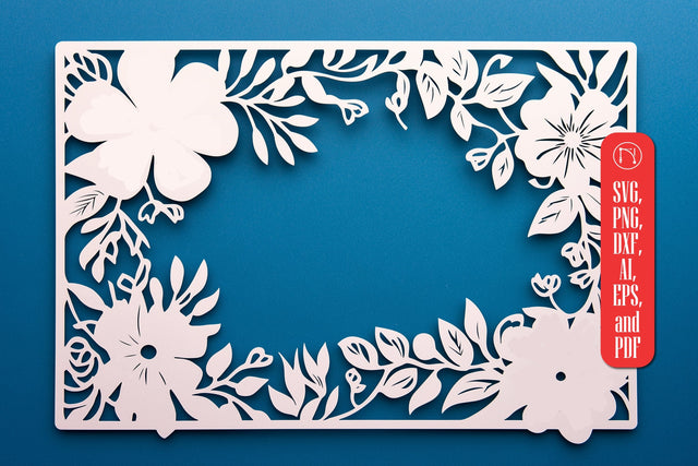 Paper Cut Floral Photo Frame SVG Cut File SVG MD JOYNAL ABDIN 