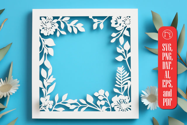 Paper-Cut Floral Photo Frame SVG Cut File SVG MD JOYNAL ABDIN 