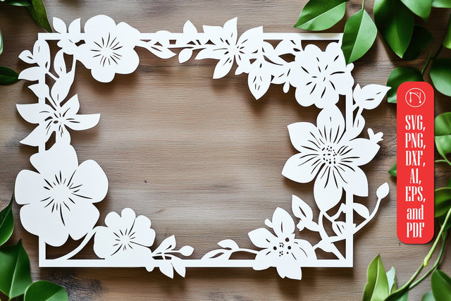 Paper Cut Floral Photo Frame SVG Cut File SVG MD JOYNAL ABDIN 