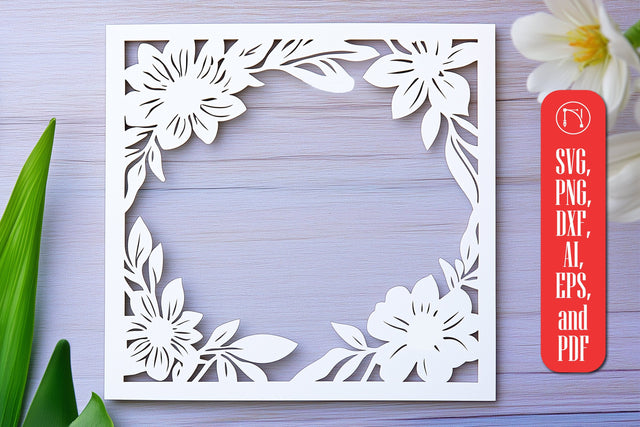 Paper-Cut Floral Photo Frame SVG Cut File SVG MD JOYNAL ABDIN 