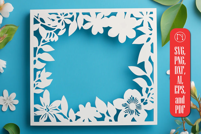 Paper-Cut Floral Photo Frame SVG Cut File SVG MD JOYNAL ABDIN 