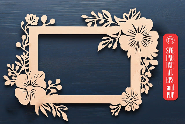 Paper Cut Floral Photo Frame SVG Cut File SVG MD JOYNAL ABDIN 