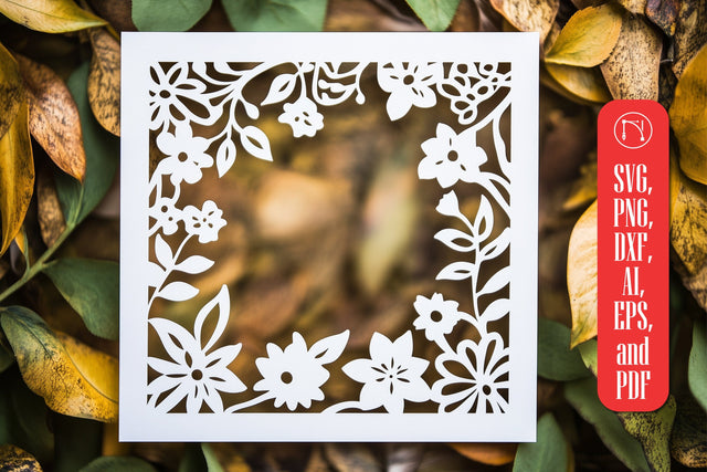 Paper-Cut Floral Photo Frame SVG Cut File SVG MD JOYNAL ABDIN 