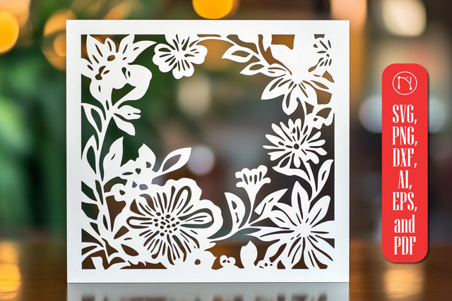 Paper-Cut Floral Photo Frame SVG Cut File SVG MD JOYNAL ABDIN 