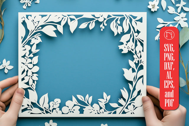 Paper-Cut Floral Photo Frame SVG Cut File SVG MD JOYNAL ABDIN 
