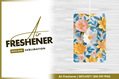 Paper cut flower arrangement air freshener png Sublimation Regulrcrative 