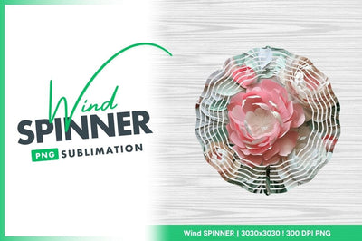 Paper Cut Flowers Elegant Circular Design Wind Spinner Sublimation Regulrcrative 