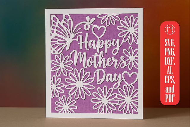 Paper Cut Happy Mother's Day SVG Cut File SVG MD JOYNAL ABDIN 