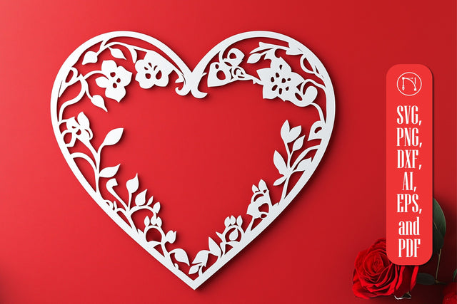 Paper Cut Heart Border SVG Cut File SVG MD JOYNAL ABDIN 