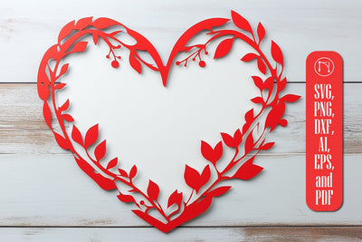 Paper Cut Heart Border SVG Cut File SVG MD JOYNAL ABDIN 