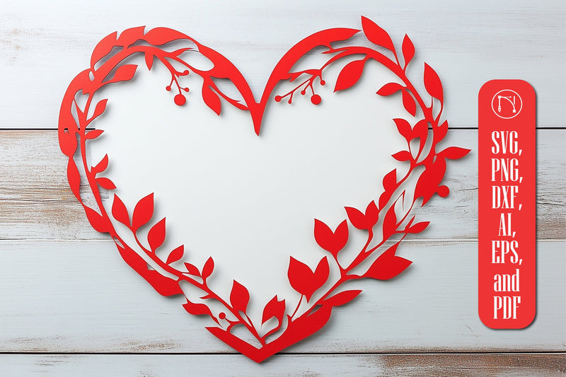 Paper Cut Heart Border SVG Cut File SVG MD JOYNAL ABDIN 