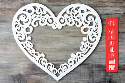 Paper Cut Heart Border SVG Cut File SVG MD JOYNAL ABDIN 