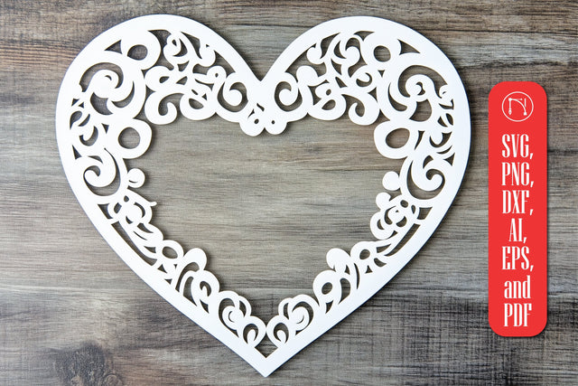Paper Cut Heart Border SVG Cut File SVG MD JOYNAL ABDIN 