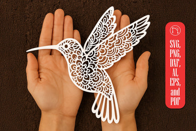 Paper Cut Hummingbird SVG Cut File SVG MD JOYNAL ABDIN 