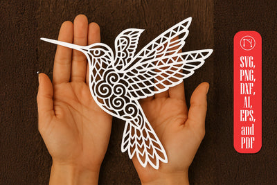 Paper Cut Hummingbird SVG Cut File SVG MD JOYNAL ABDIN 