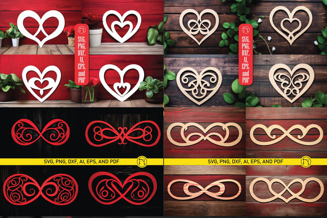 Paper Cut Infinity Love SVG Bundle SVG MD JOYNAL ABDIN 