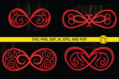 Paper Cut Infinity Love SVG Bundle SVG MD JOYNAL ABDIN 
