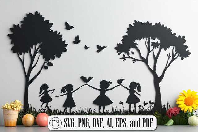 Paper Cut Kids Room Wall Decor SVG Cut File SVG MD JOYNAL ABDIN 