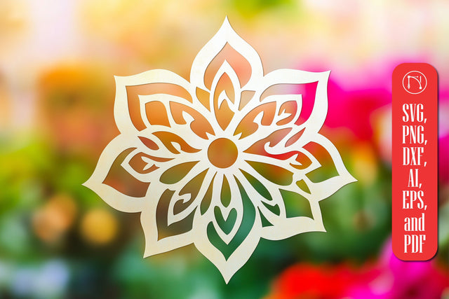 Paper Cut Lily Mandala SVG File SVG MD JOYNAL ABDIN 