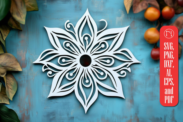 Paper Cut Lily Mandala SVG File SVG MD JOYNAL ABDIN 