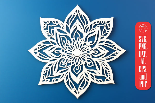 Paper Cut Lily Mandala SVG File SVG MD JOYNAL ABDIN 