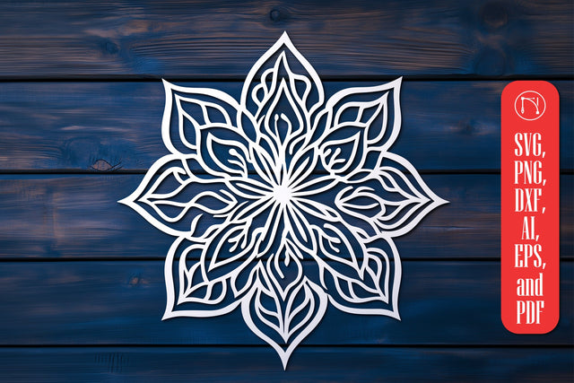 Paper Cut Lily Mandala SVG File SVG MD JOYNAL ABDIN 