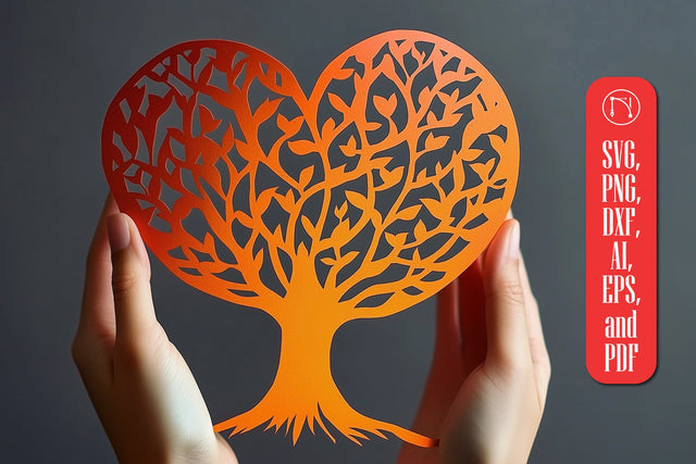 Paper Cut Love Tree SVG Cut File SVG MD JOYNAL ABDIN 