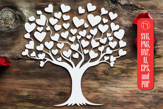 Paper Cut Love Tree SVG Cut File SVG MD JOYNAL ABDIN 