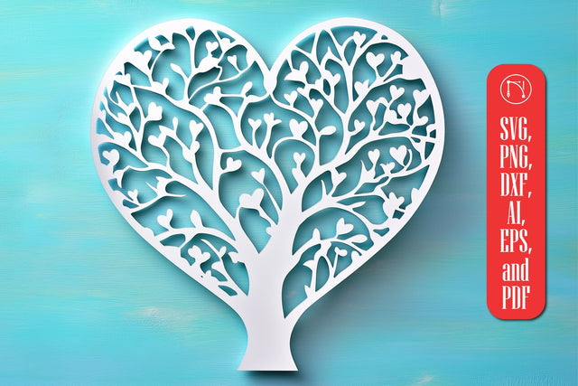Paper Cut Love Tree SVG Cut File SVG MD JOYNAL ABDIN 