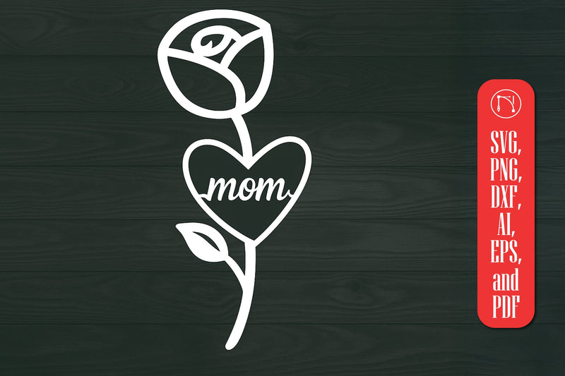 Paper Cut Mom Rose Stick SVG Cut file SVG MD JOYNAL ABDIN 
