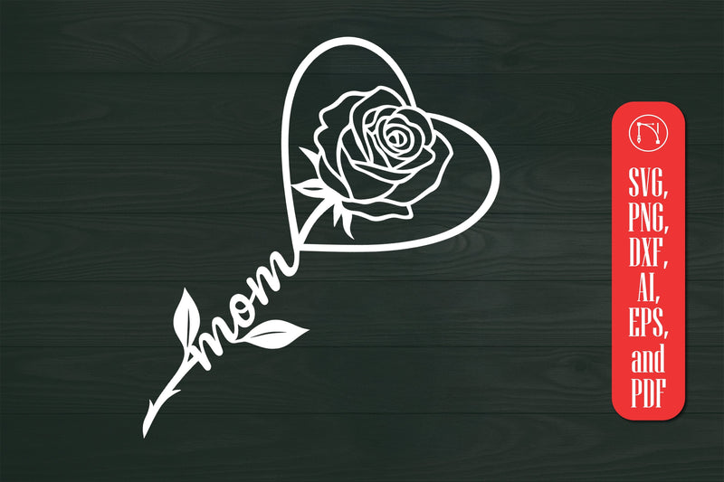 Paper Cut Mom Rose Stick SVG Cut file SVG MD JOYNAL ABDIN 