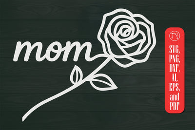 Paper Cut Mom Rose Stick SVG Cut file SVG MD JOYNAL ABDIN 